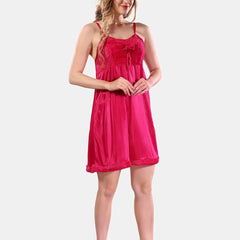 Be You Square Neck Lace Up Details Satin Maxi Nightdress With Robe