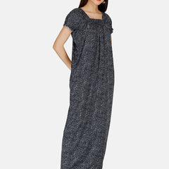 Be You Women Printed Satin Maxi Nightdress