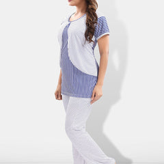 Be You Striped Satin Night Suit