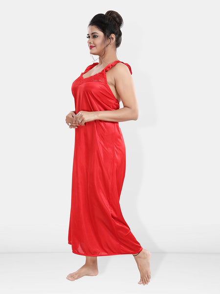 Be You Maxi Satin Wrap Nightdress With Robe