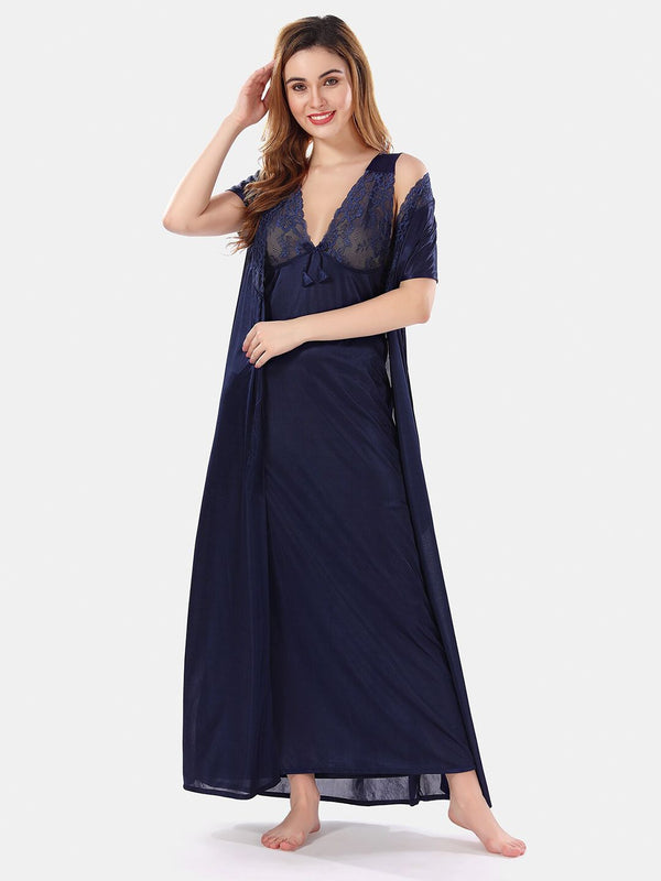 Be You Satin Maxi Nightdress With Robe