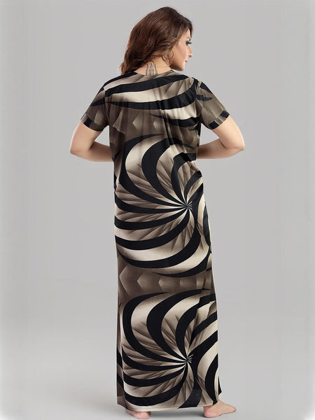 Be You Printed V-Neck Maternity Maxi Nightdress
