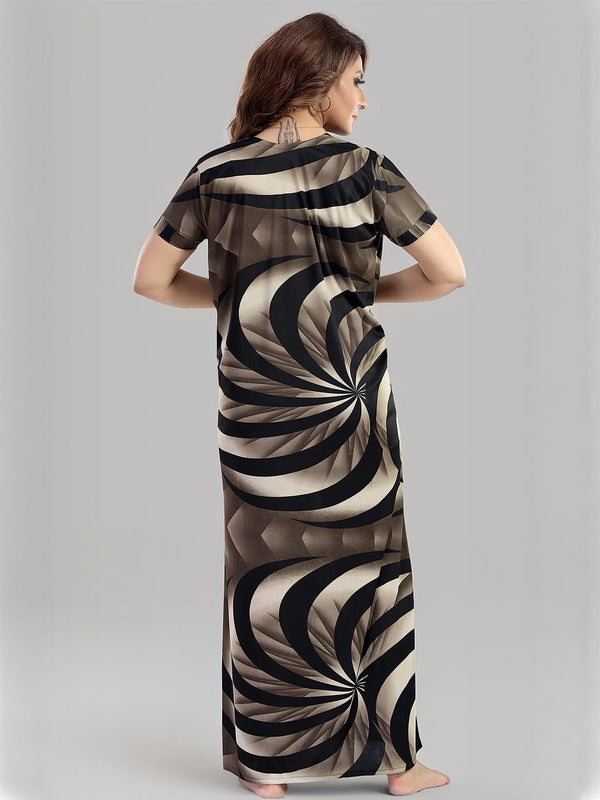 Be You Printed V-Neck Maternity Maxi Nightdress