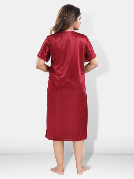 Be You Maroon Nightdress