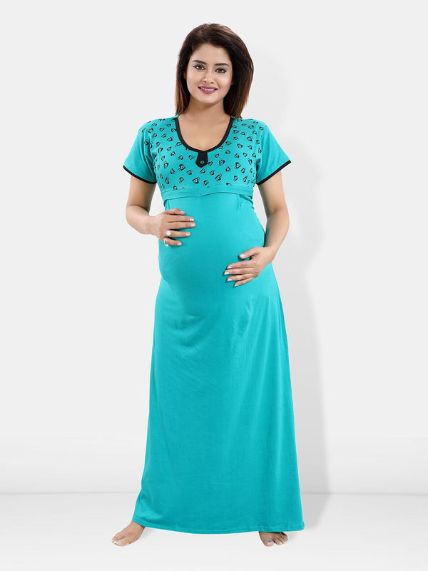 Be You Printed Maternity Maxi Nightdress