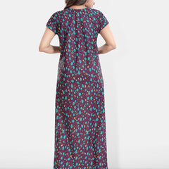 Be You Printed Satin Maternity Maxi Nightdress