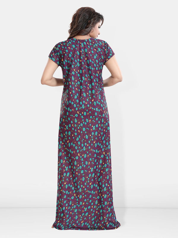 Be You Printed Satin Maternity Maxi Nightdress