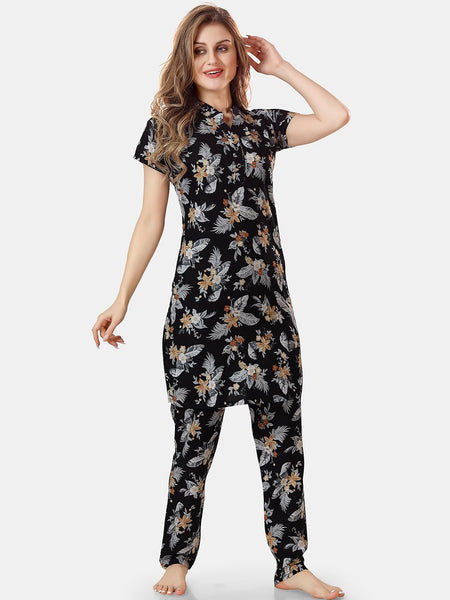 Be You Floral Printed Night Suit