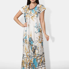 Be You White Printed Feeding Nightdress