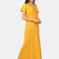 Be You Conversational Printed V-Neck Maxi Nightdress