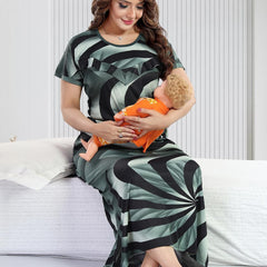 Be You Printed Maxi Maternity Nightdress