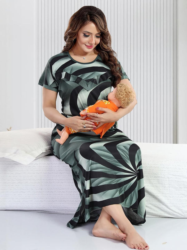 Be You Printed Maxi Maternity Nightdress