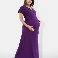 Be You Women Maxi Maternity Nightdress