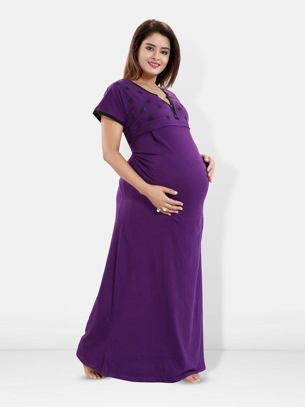 Be You Women Maxi Maternity Nightdress