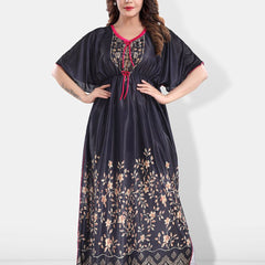 Be You Printed V-Neck Maxi Kaftan Nightdress
