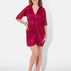 Be You Non-Wired Non Padded Lingerie Set With Robe-BUF-3-PCS-SET-2243-L