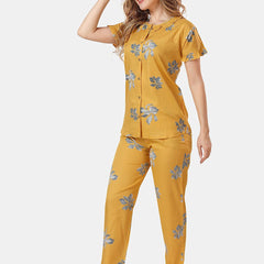 Be You Floral Printed Ruffles Night Suit