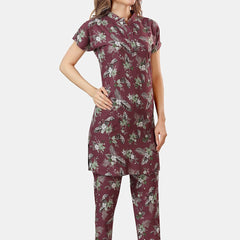 Be You Floral Printed Longline Night Suit