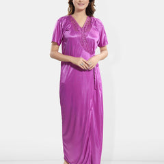 Be You Shoulder Straps Satin Nightdress & Robe