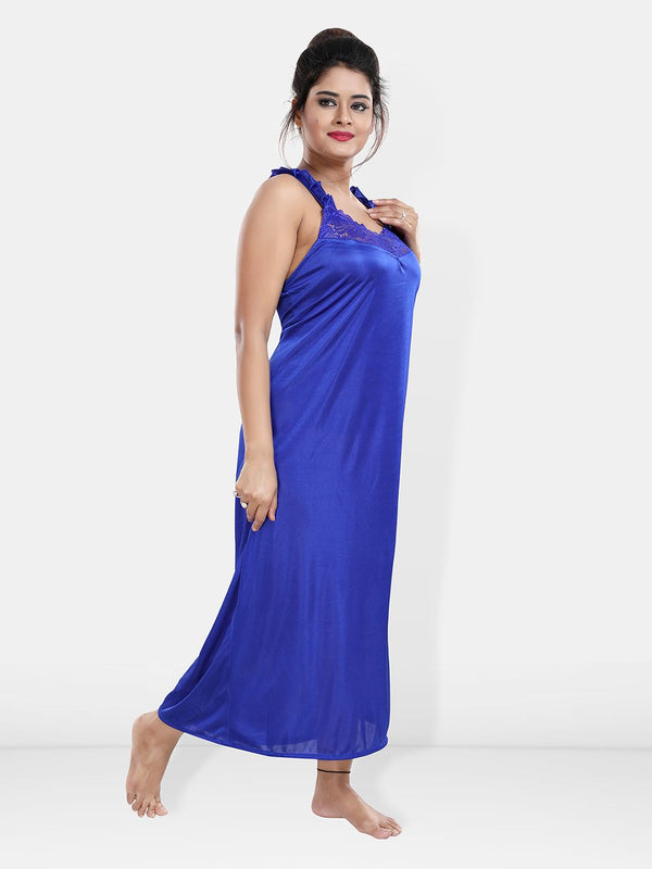 Be You Maxi Satin Wrap Nightdress With Robe