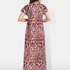 Be You Printed Satin Maternity Maxi Nightdress