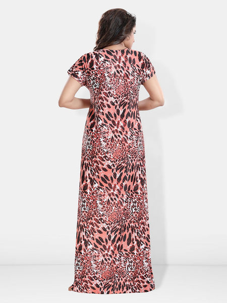 Be You Printed Satin Maternity Maxi Nightdress