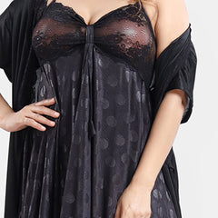 Be You Satin Wrap Nightdress With Robe