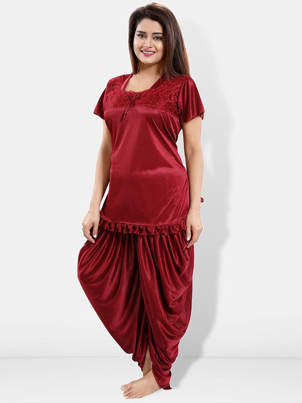 Be You Square Neck Satin Night suit