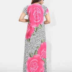 Be You Printed Maternity Satin Maxi Nightdress