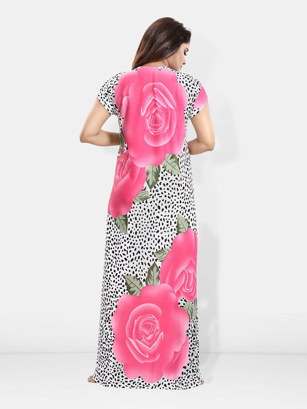 Be You Printed Maternity Satin Maxi Nightdress