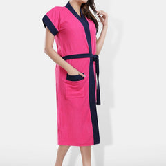 Be You Women Cotton Anti-bacterial Super Soft Bath Robe With Belt
