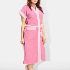 Be You Women Cotton Anti-bacterial Super Soft Bath Robe With Belt