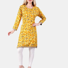 Be You Floral Printed Maternity Straight Kurta