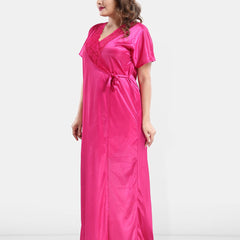 Be You Satin Wrap Nightdress With Robe