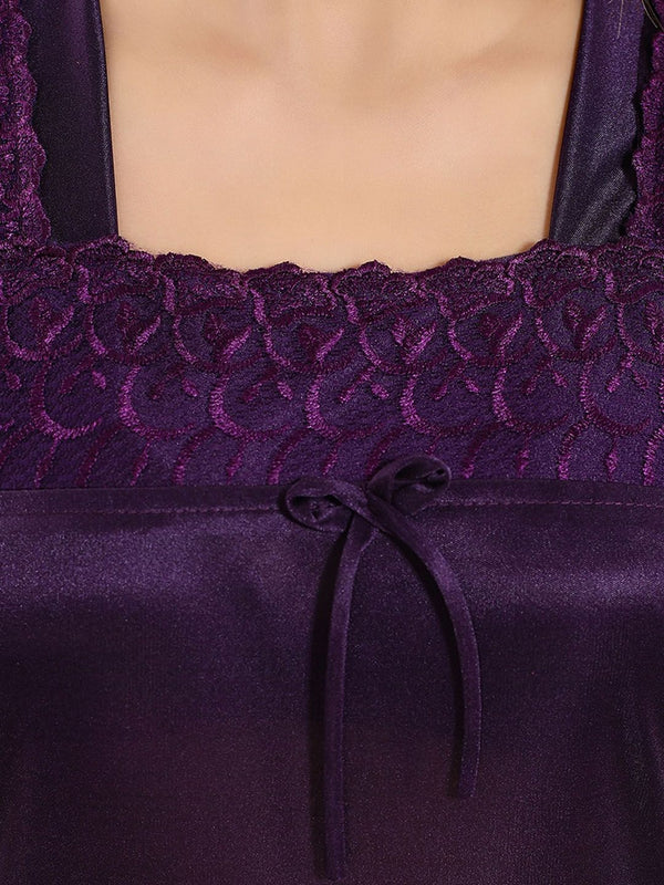 Be You Pack Of 2 Square Neck Satin Night suit