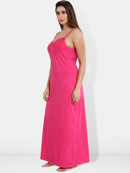 Be You Shoulder Straps Sleeveless Cotton Maxi Nightdress