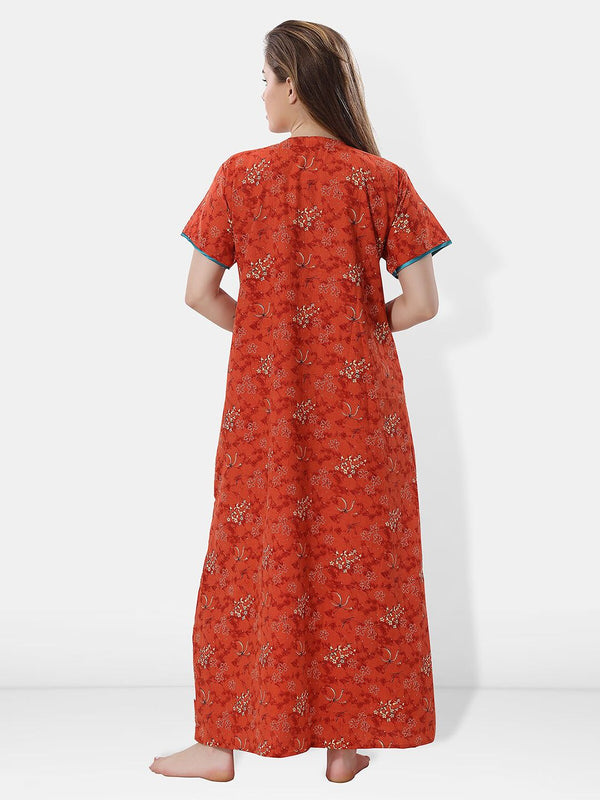 Be You Floral Embroidered Maxi Nightdress