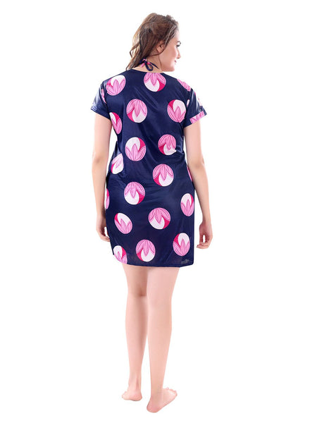 Be You Women Set of 3 Blue Printed Nightdress