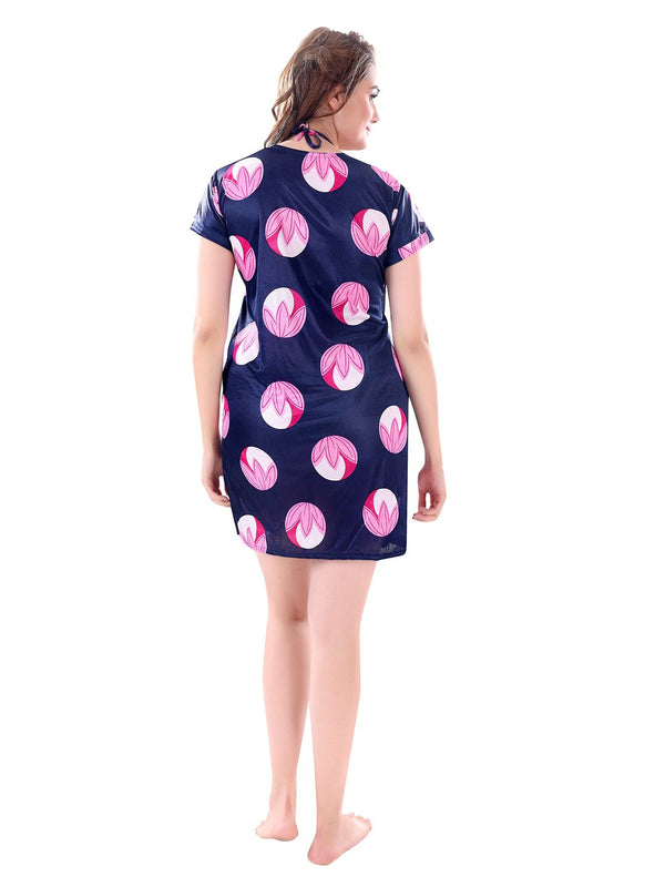 Be You Women Set of 3 Blue Printed Nightdress