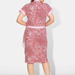 Be You Women Printed Cotton Anti-bacterial Super Soft Bath Robe With Belt