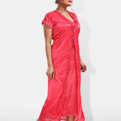 Be You Shoulder Straos Lace Detail Maxi Nightdress With Robe
