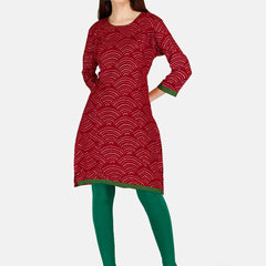 Be You Bandhani Printed Straight Kurta