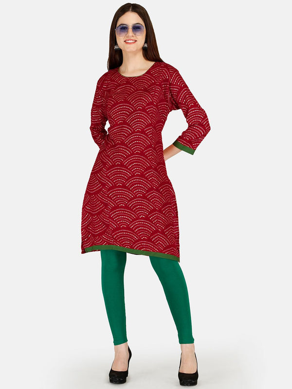Be You Bandhani Printed Straight Kurta
