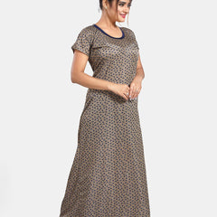 Be You Floral Printed Satin Maternity Maxi Nightdress