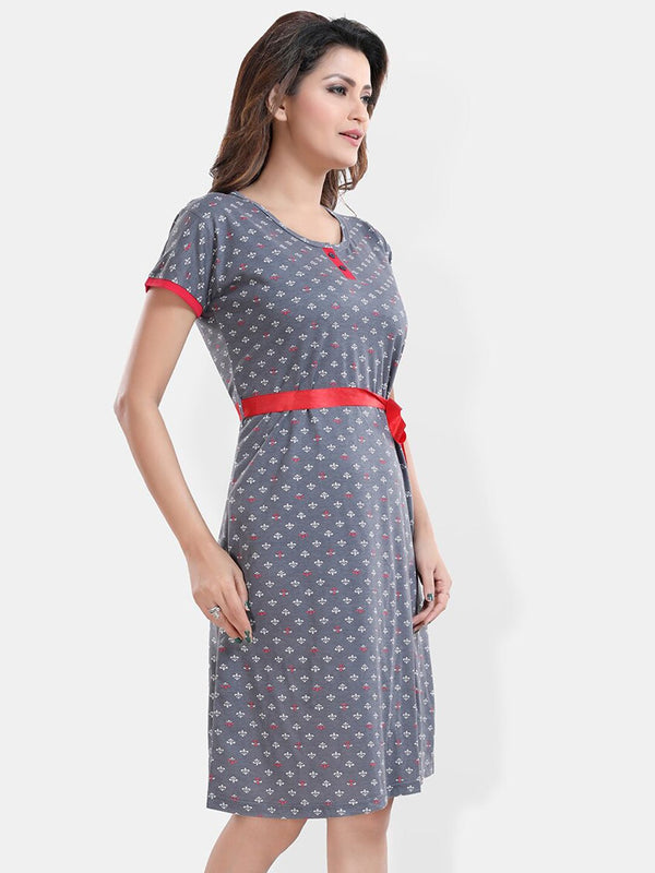 Be You Ethnic Motifs Printed T Shirt Nightdress