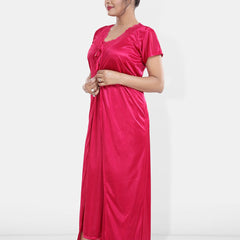 Be You Maxi Satin Wrap Nightdress With Robe