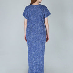 Be You Women Printed Satin Maxi Nightdress