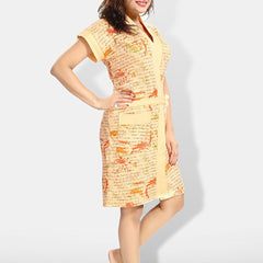 Be You Peach Typography Cotton Drawstring Knee Length Bath Robe