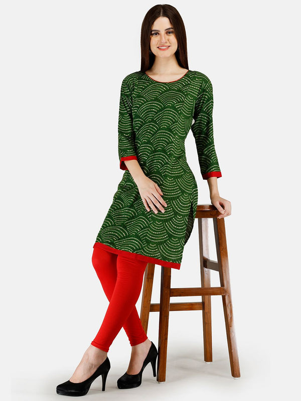 Be You Bandhani Printed Straight Kurta