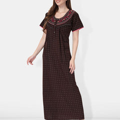 Be You Floral Embroidered Maxi Nightdress